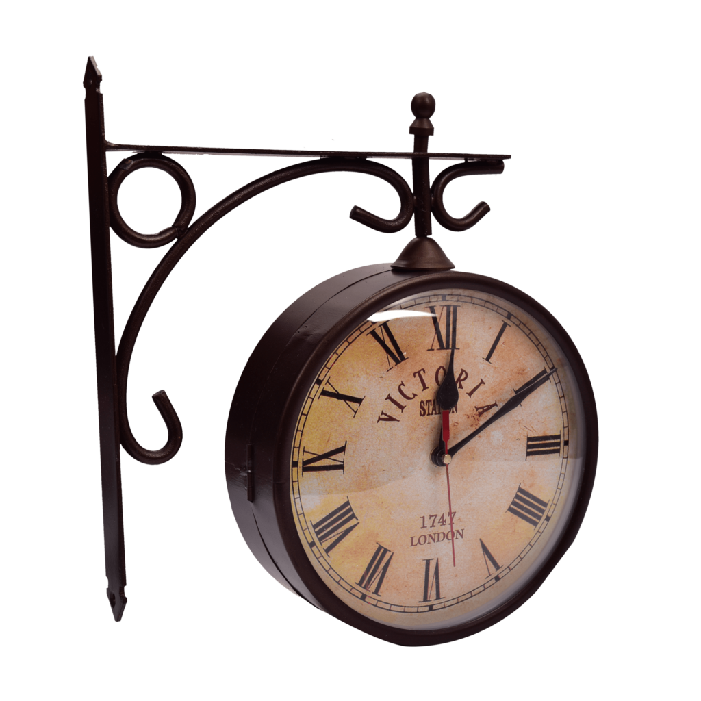Double Sided Victoria Railway Station Clock 8 Inches The Retro Craft
