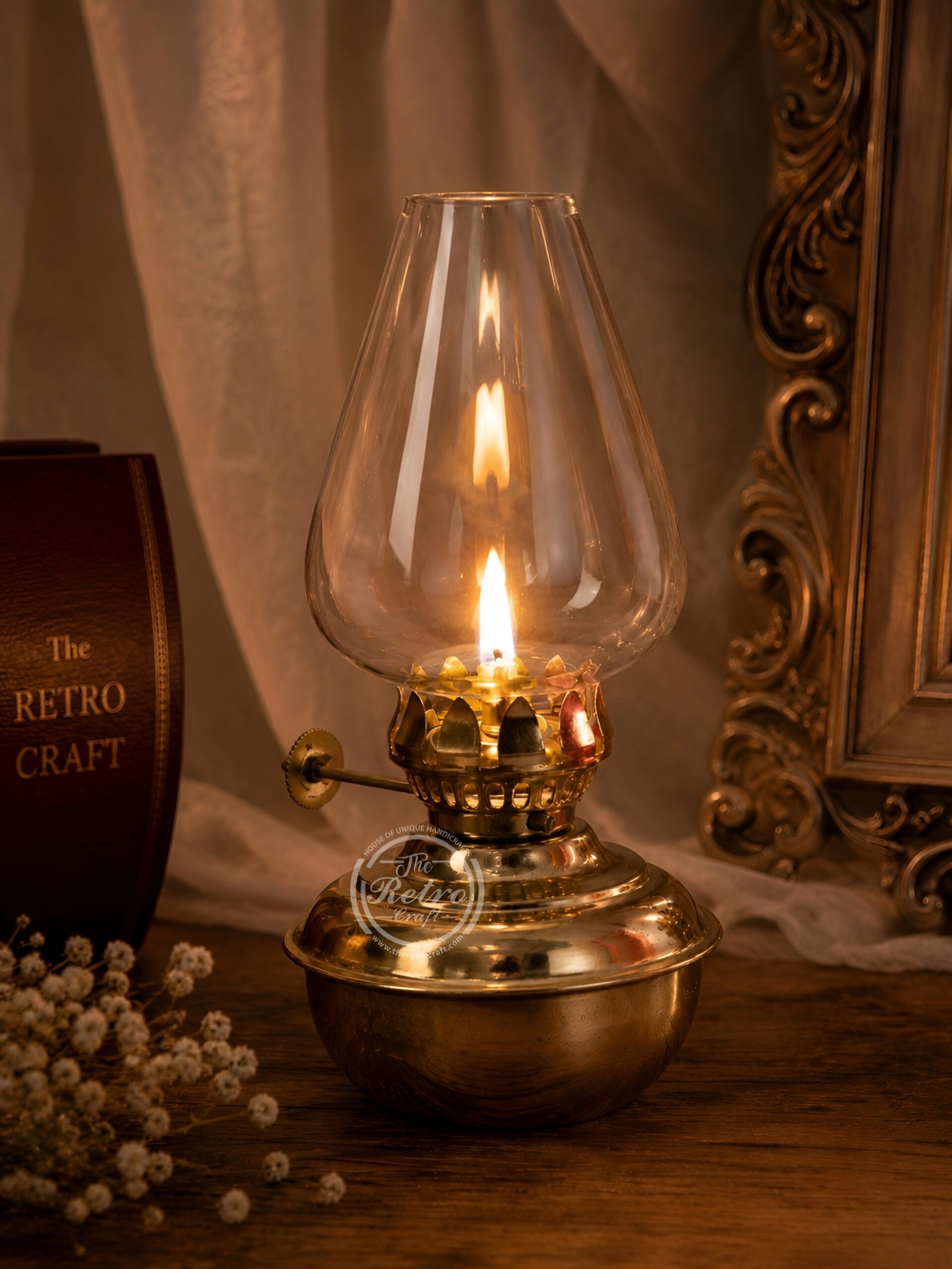 Chimney Brass Lamp Small