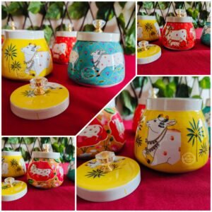 Pichwai Jars - Pack of 4