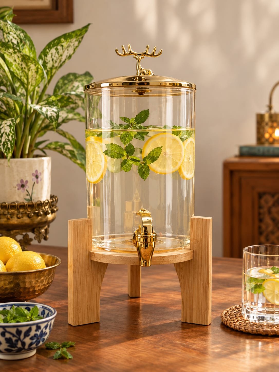 3.6 L Borosilicate Glass Beverage Dispenser